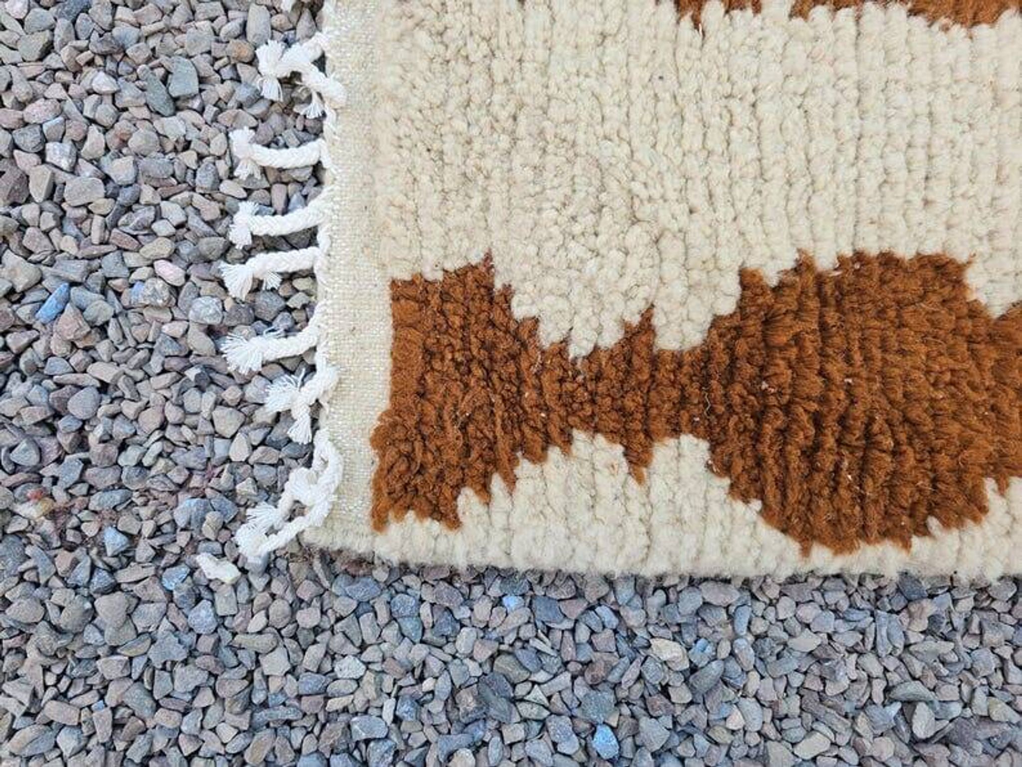 Handmade Beni Ouraine hallway rug, size 75 x 300 cm