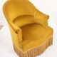 Fauteuil crapaud moutarde