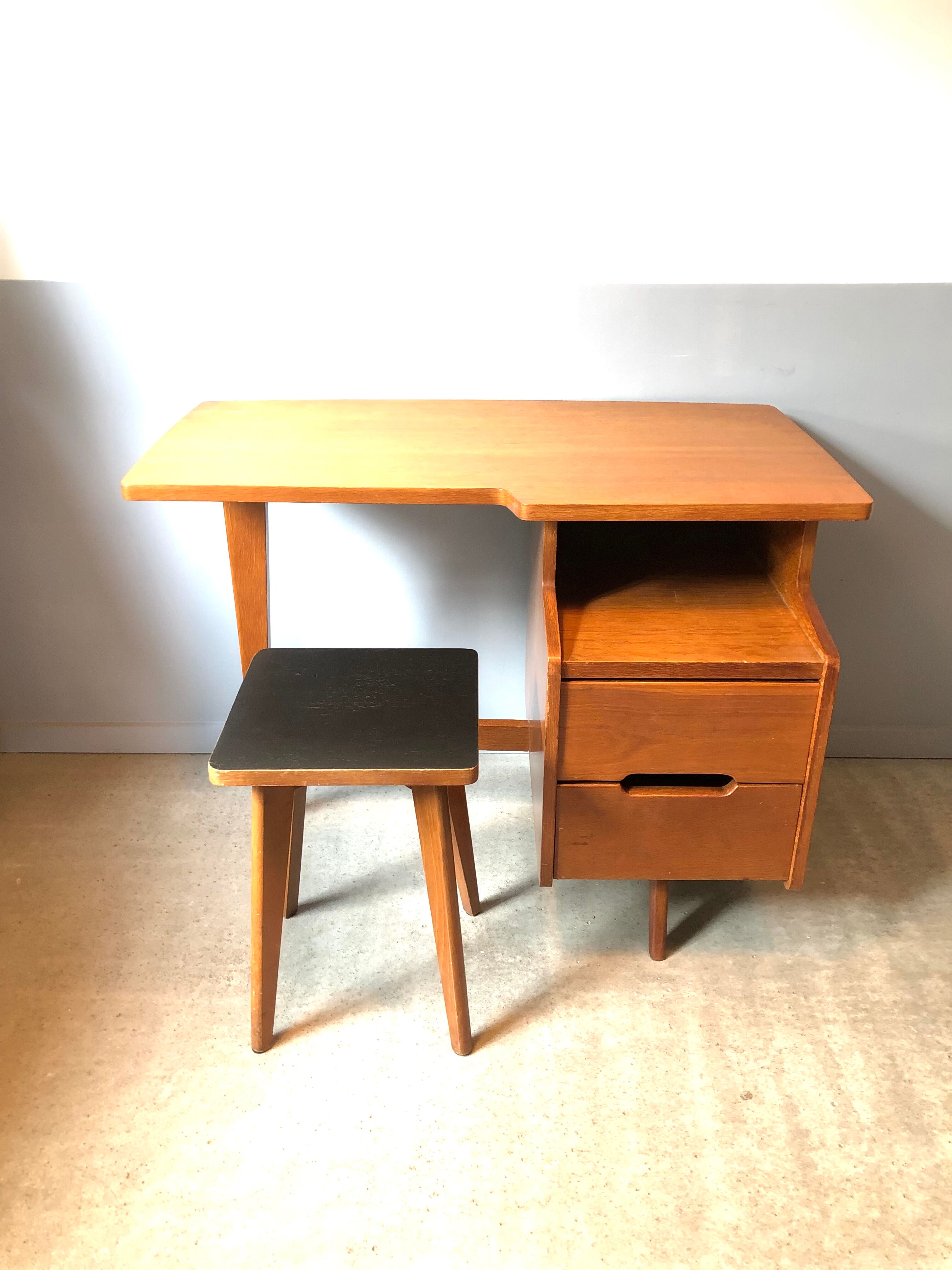 Bureau et tabouret Jacques Hauville