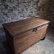 Antique marriage chest in oak / blanket chest – 18th century, Auvergne, France