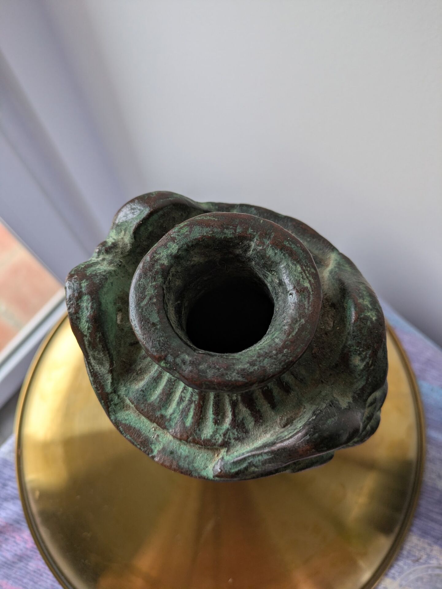 Devil's head vase in bronze