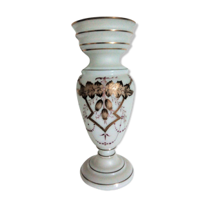 Vase balustre Jugendstil en opaline