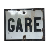 GARE enamelled plate - SNCF