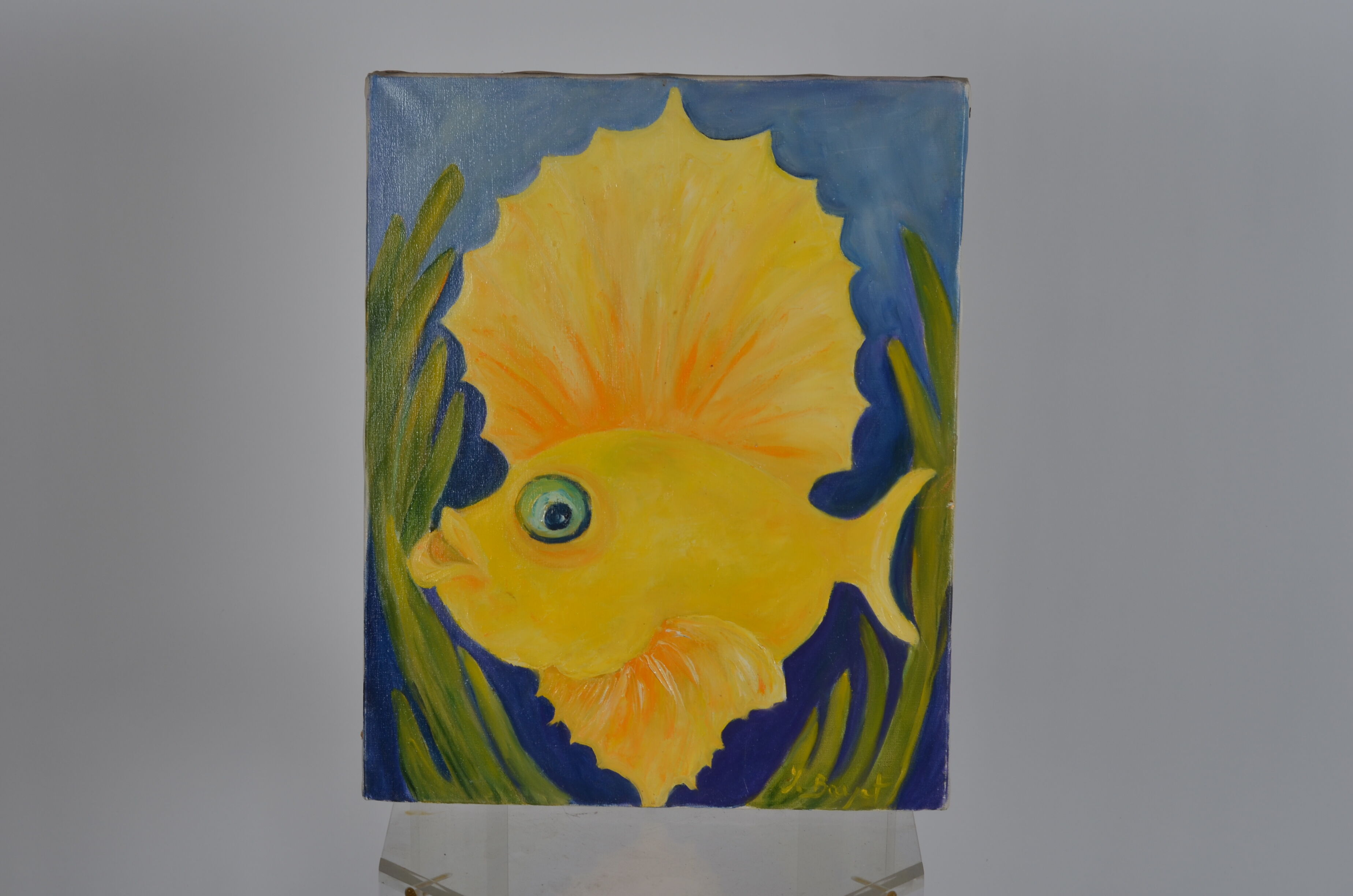 Oil on canvas sunfish