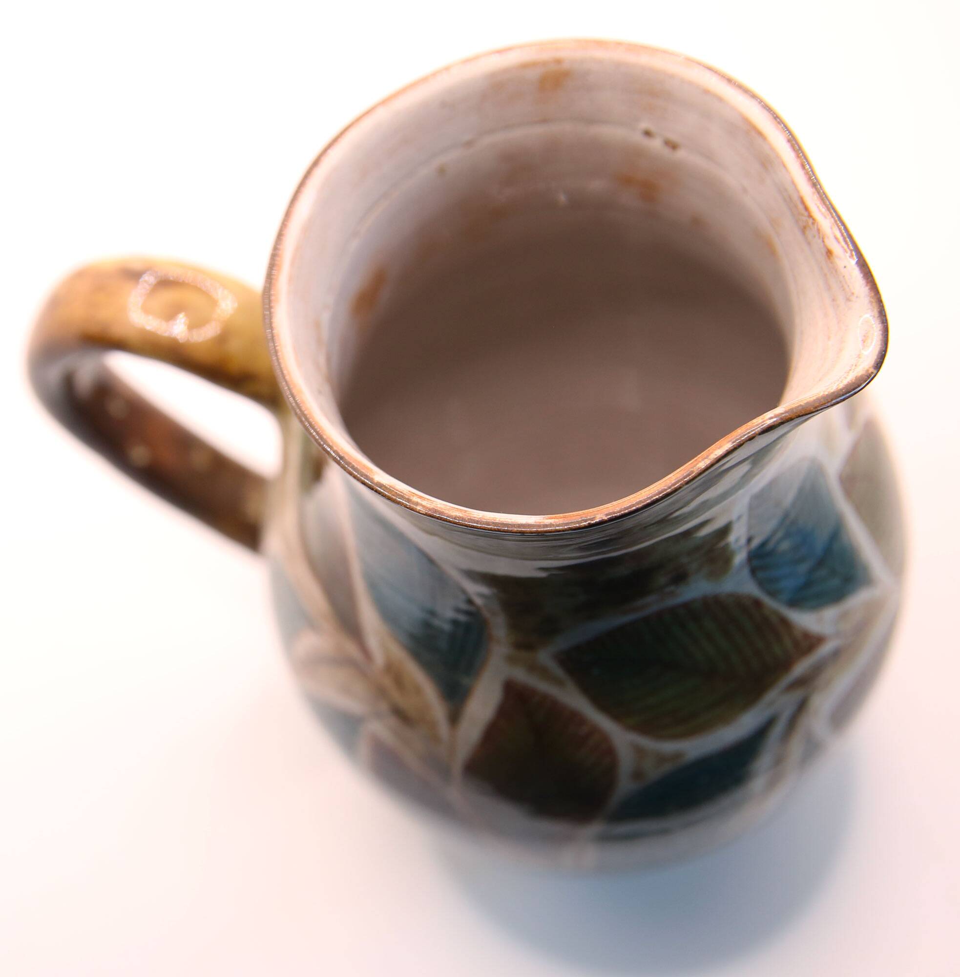 Sixties pitcher with foliage by Jean-Claude Malarmey in Vallauris