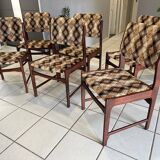 Set of 6 vintage Scandinavian chairs from the 1970s