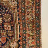 Antique tribal qashqai rug 275x157 cm, medium, oriental carpet truly shabby chic