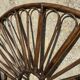 Vintage peacock tail bamboo rattan headboard from the 60s