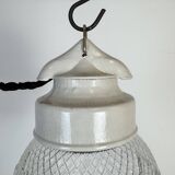 Vintage White Porcelain Pendant Light, 1970s