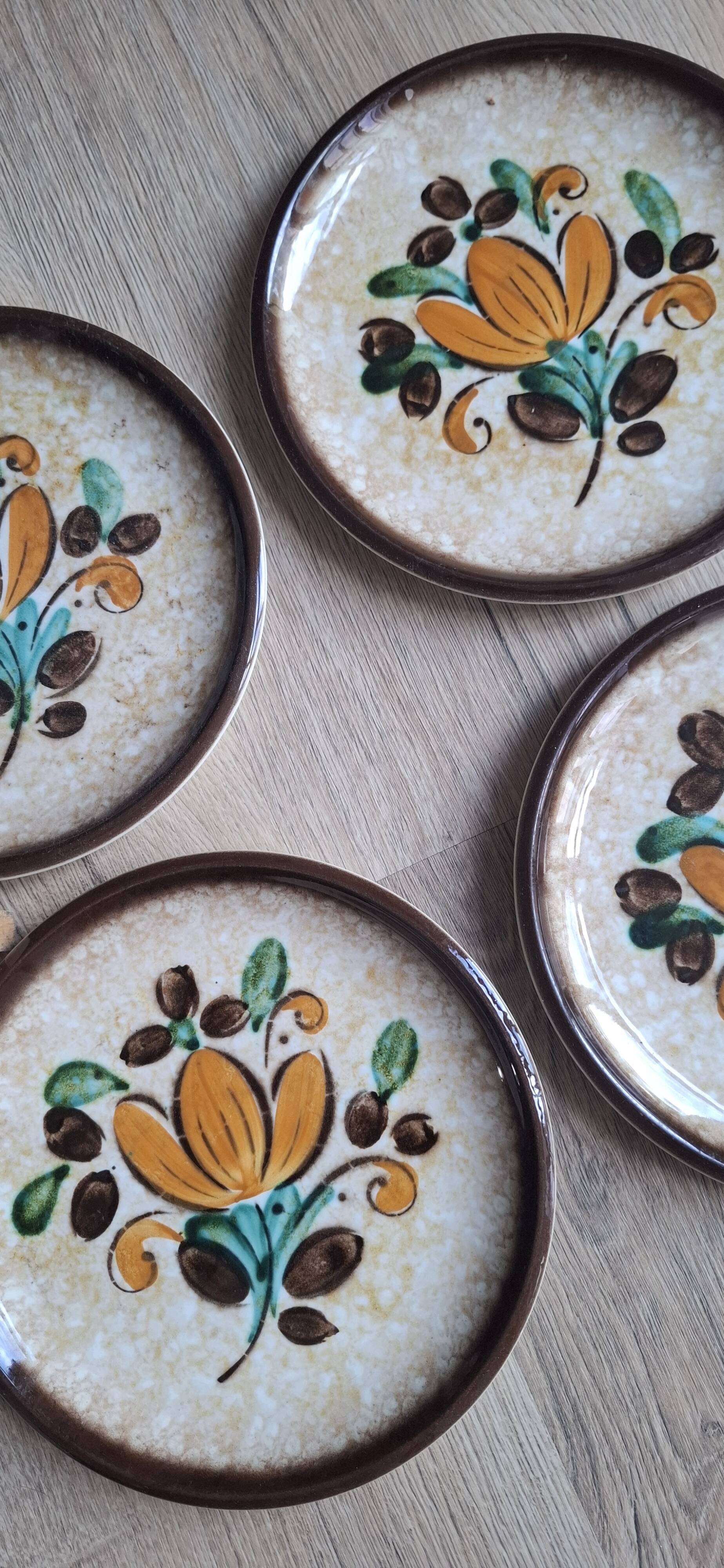 Set of 4 dessert plates Corfu Boch 1966