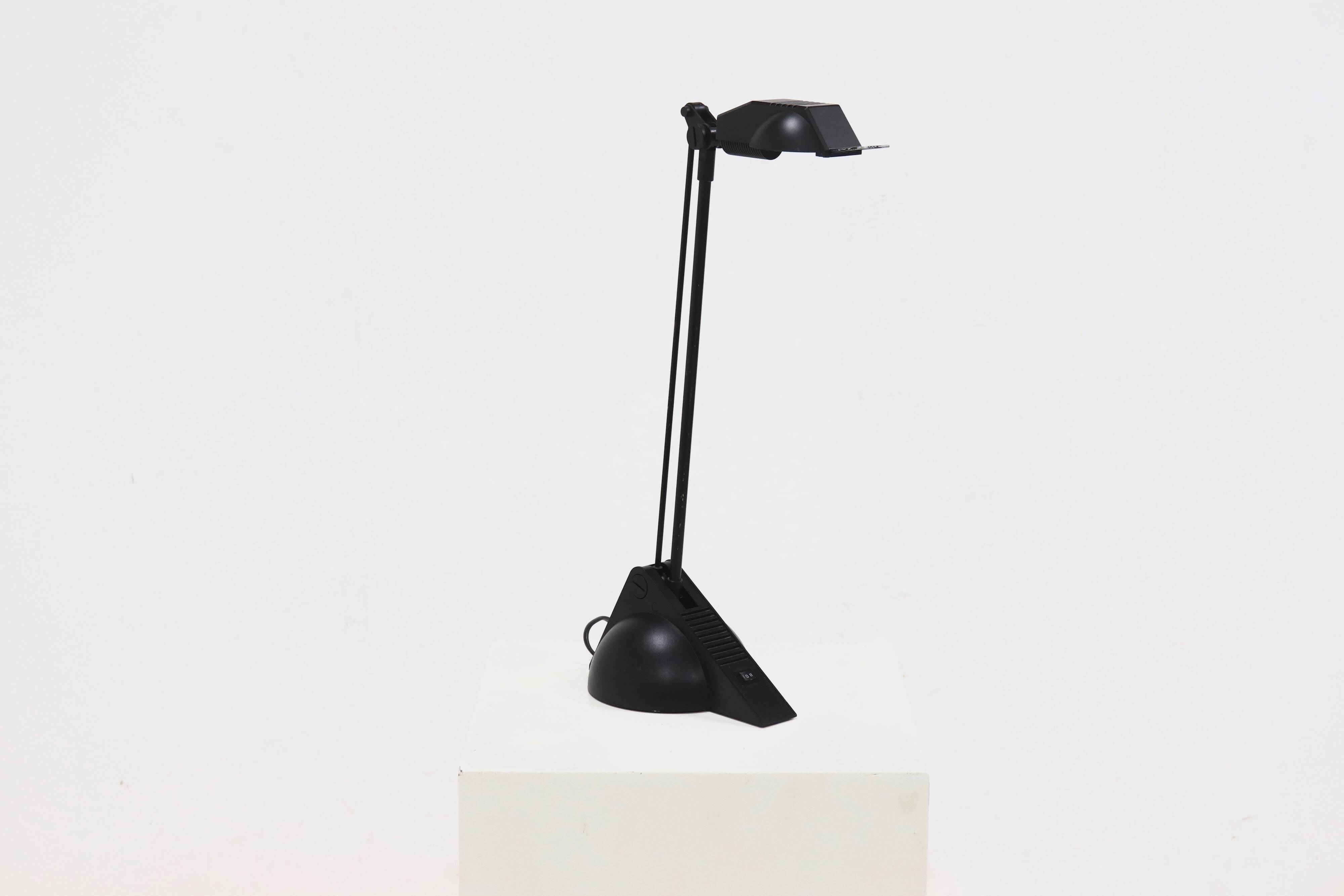 Black Post Modern Desk Lamp 1980s