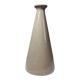 Art Deco conical vase in crackled beige earthenware, circa 1930-1950.
