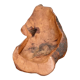 Empty carved wooden pocket