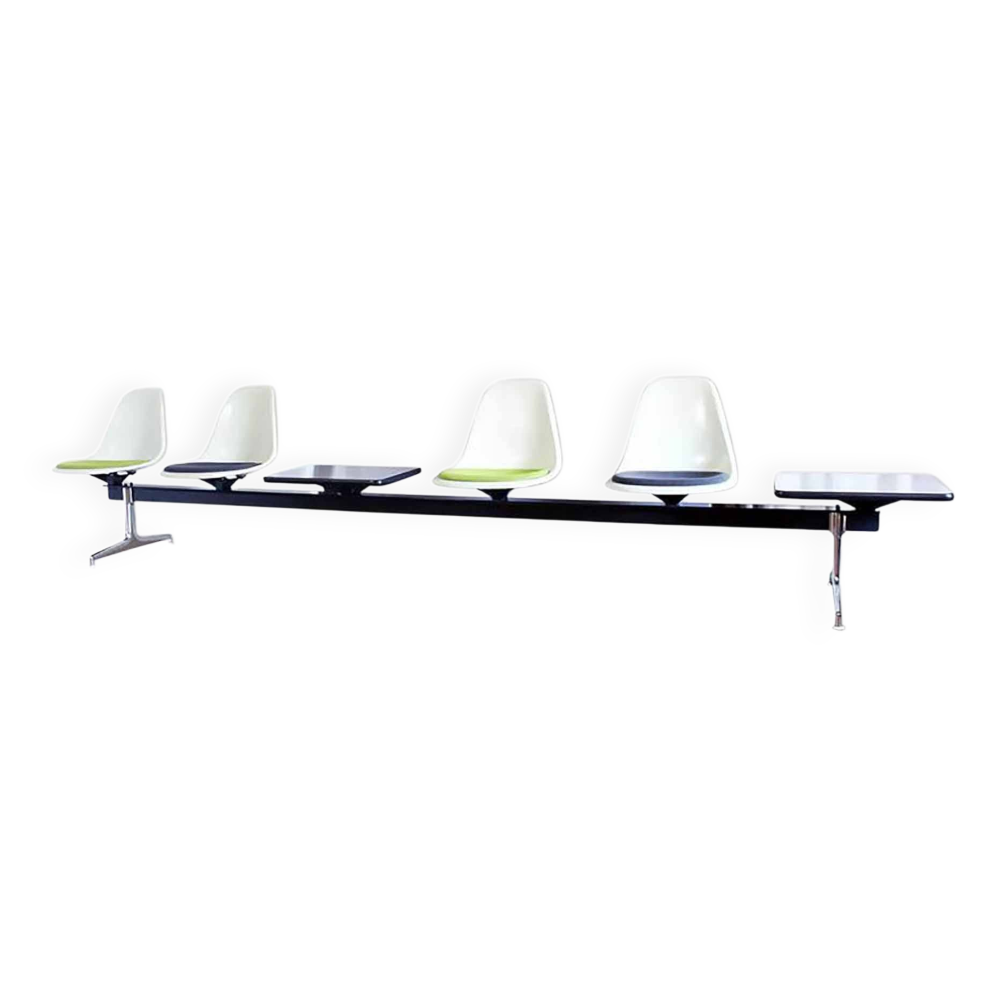 Eames Bench 4 places Vitra Edition 1970 Fibreglass