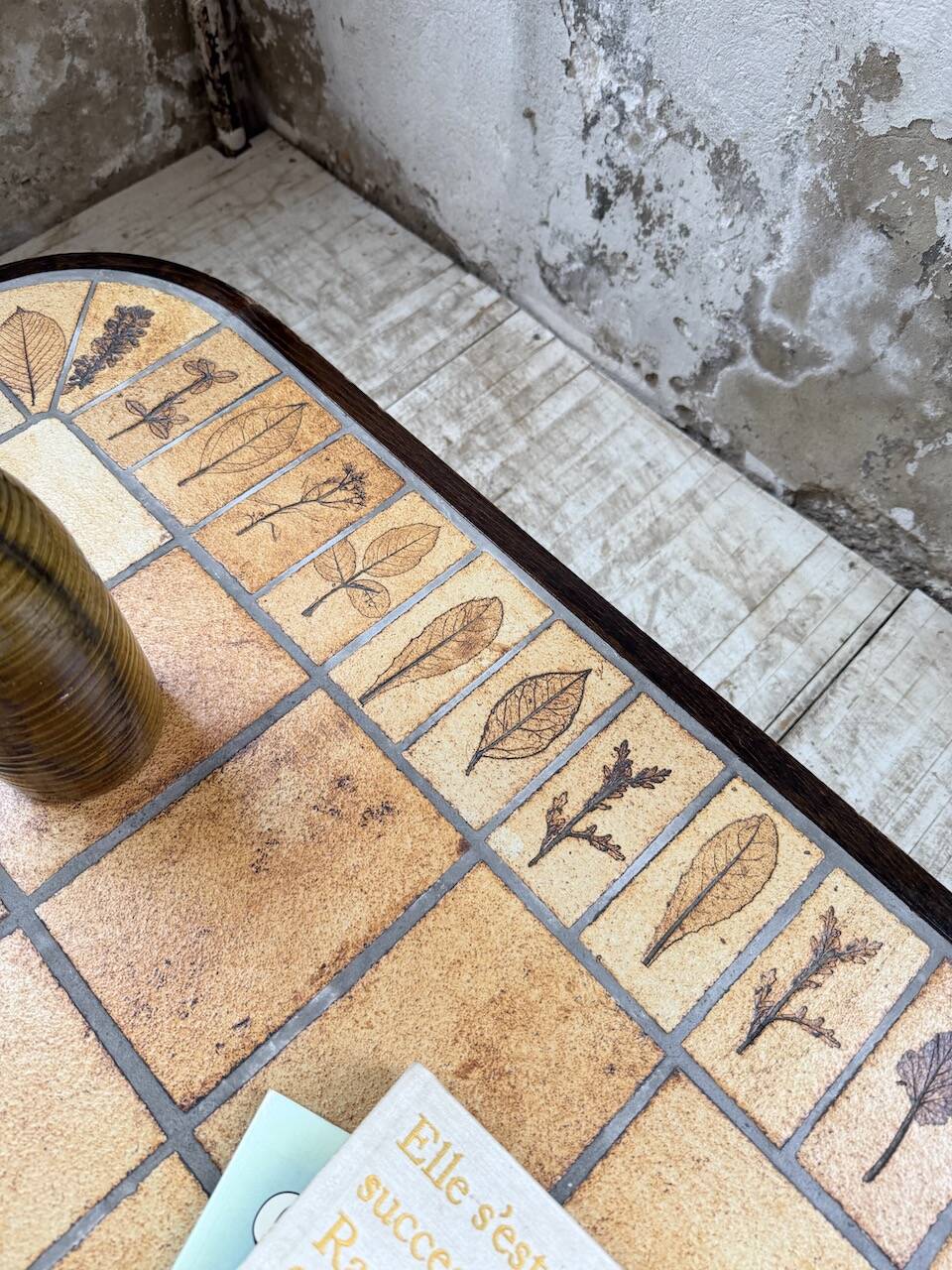 Capron “herbarium” oval coffee table