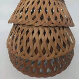 Set of 3 Vintage woven rattan baskets
