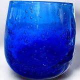 RIOM night service carafe and glass in bubbled blown glass