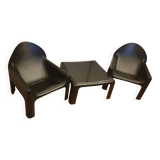 Lot by Gae Aulenti for Kartell: 2 Armchairs 4794 + 1 Table 4894