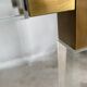Lucite and brass coffee table by Charles Hollis Jones