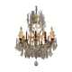 Golden bronze luster garnished with transparent and mordoréed pampilles
