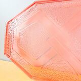 Art Deco pink glass top