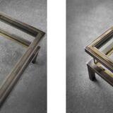 Vintage Mid Century Modern Coffee Table with Glass Case by Maison Jansen