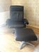 High back lounge chair + Hocker in leather by De Sede model DS-31