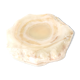Ashtray in beige yellow veined marble from Mexico
