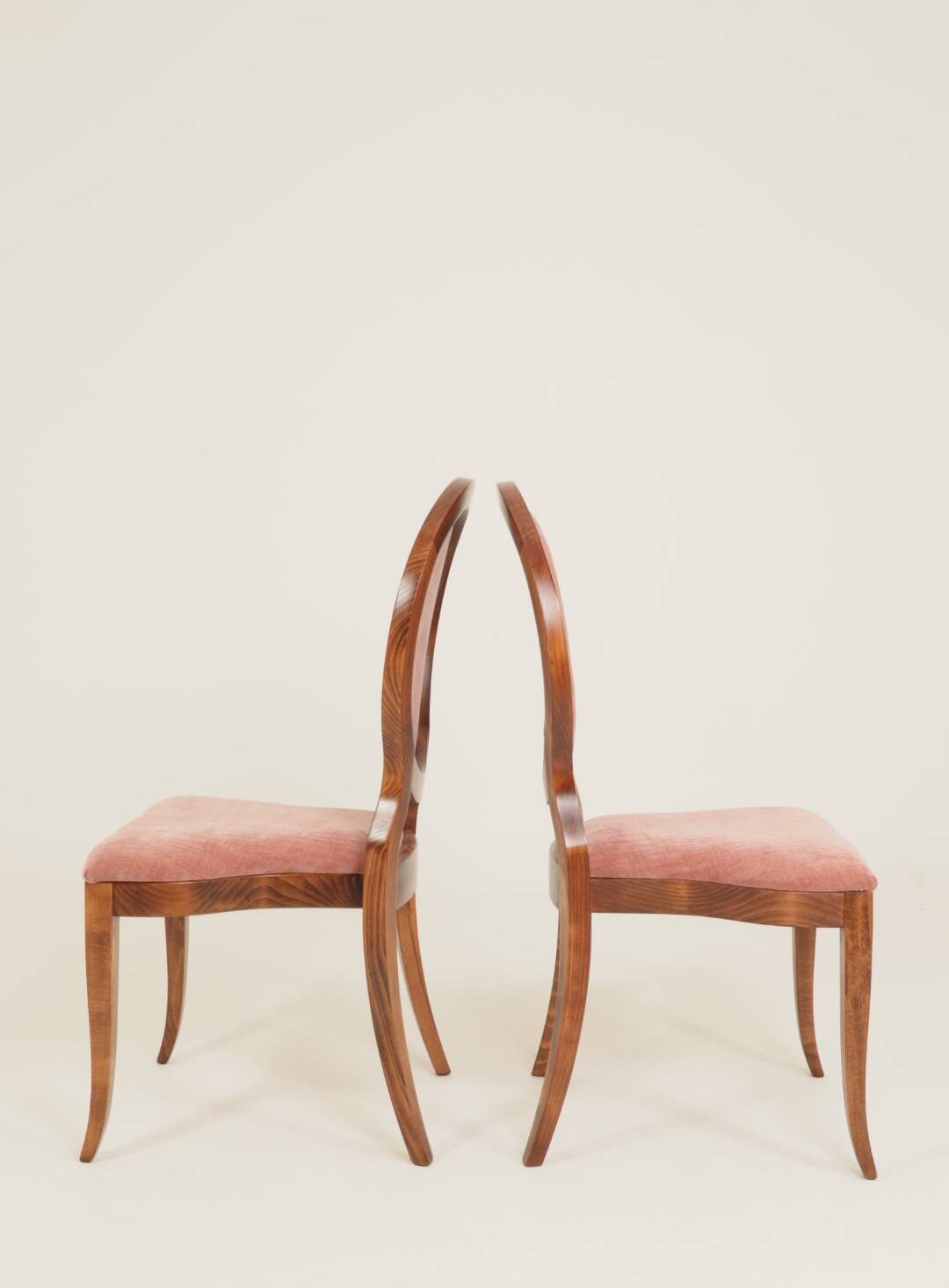 Dining chairs set of 6 powder pink medallion