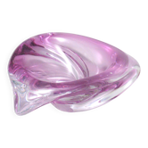 Pink glass vide poche Val St Lambert 1960s