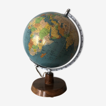 Globe terrestre de Räth ex-RDA vintage 1960 33cm