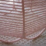 Abat-jour tressé en coton rosé