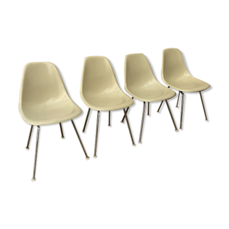4 chaises DSX par Ray & Charles Eames pour Herman Miller 1970