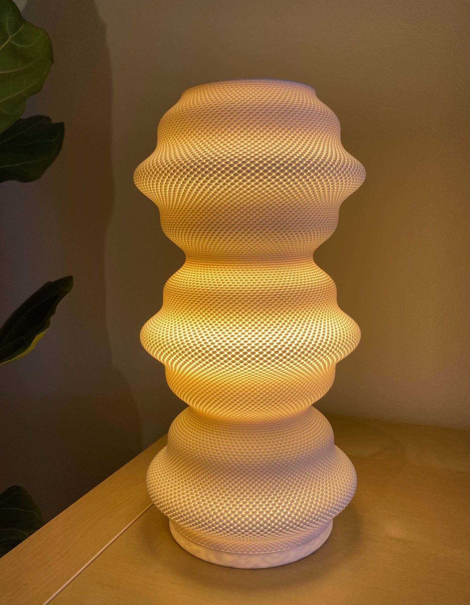 Organic design lamp in biopolymer