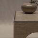 Architectural set of travertine coffee tables