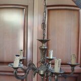 5-branch bronze chandelier