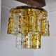 Two-tone chandelier by Zero Quattro, orange and transparent murano glass, Italy, 1970