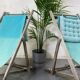 Lot de 2 chaises longues bleues