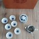 Gaiwan traditional chinese tea set in blue and white porcelain