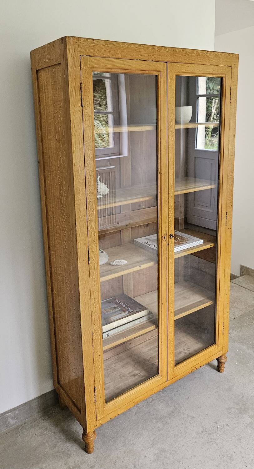 Vintage antique bookcase/curiosity cabinet/display case/shelves