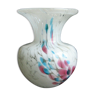 Vase en verre moucheté type Clichy signé dessous Mdina Malte