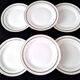6 flat plates in porcelain. Limoges paste and glaze.