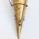 Vintage Brass Wall Cornet Vase Twisted Cord Pompons Bouquet Holder