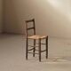 Peasant chair in wood and straw, Folk Art, around 1900
