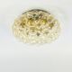 Large Amber Bubble Glass Ceiling Light/Flush Mount by Helena Tynell for Limburg, Germany, 1960s