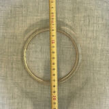 Plat de service carré jaune transparent vintage