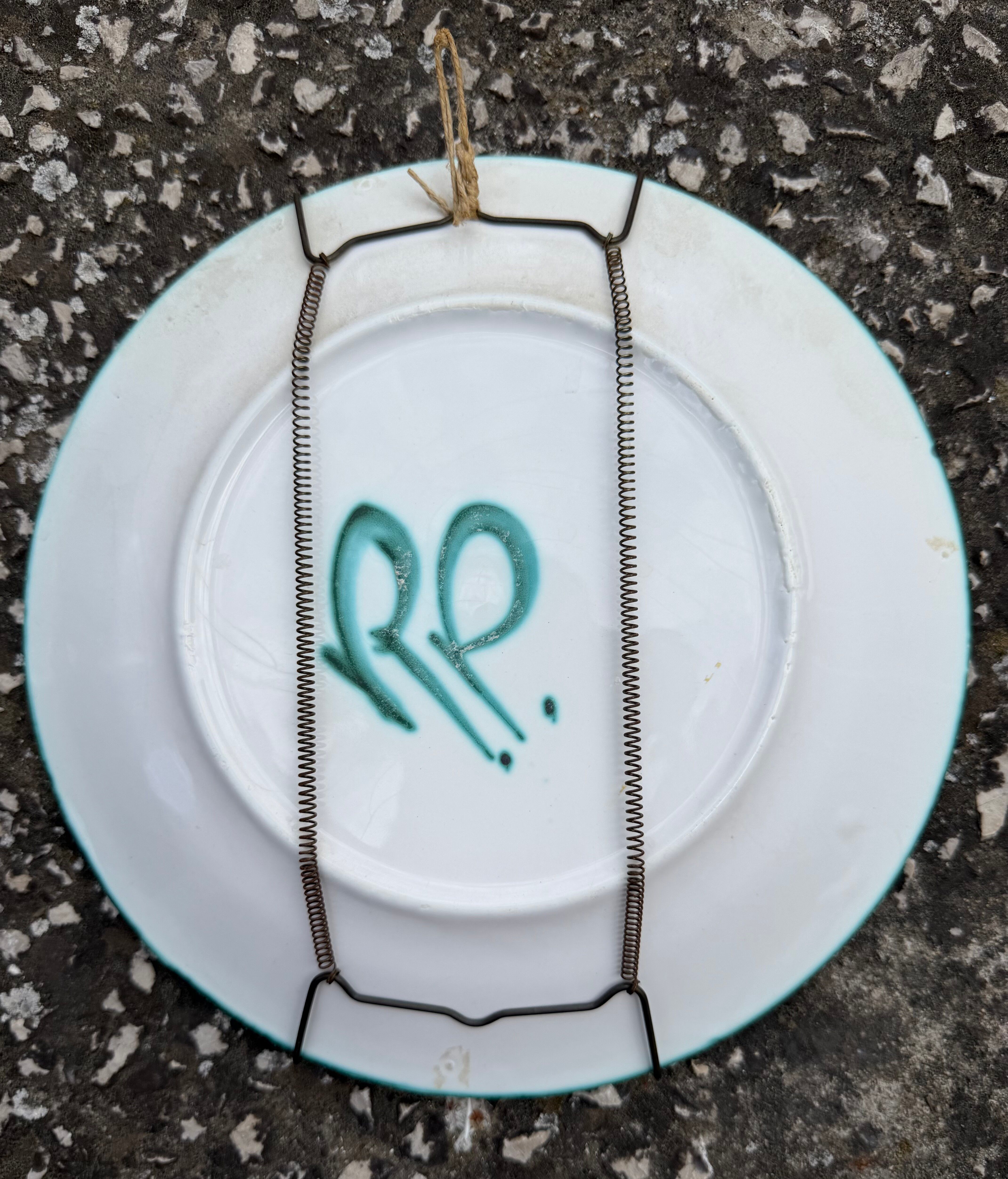 Geometric Decor Plate 18 cm Signed Robert Picault Circa 196