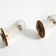Two original Italian 1960s wall lamps with glass and mirror components