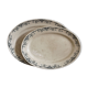 Pair of longchamp earthenware dishes, iron earth,