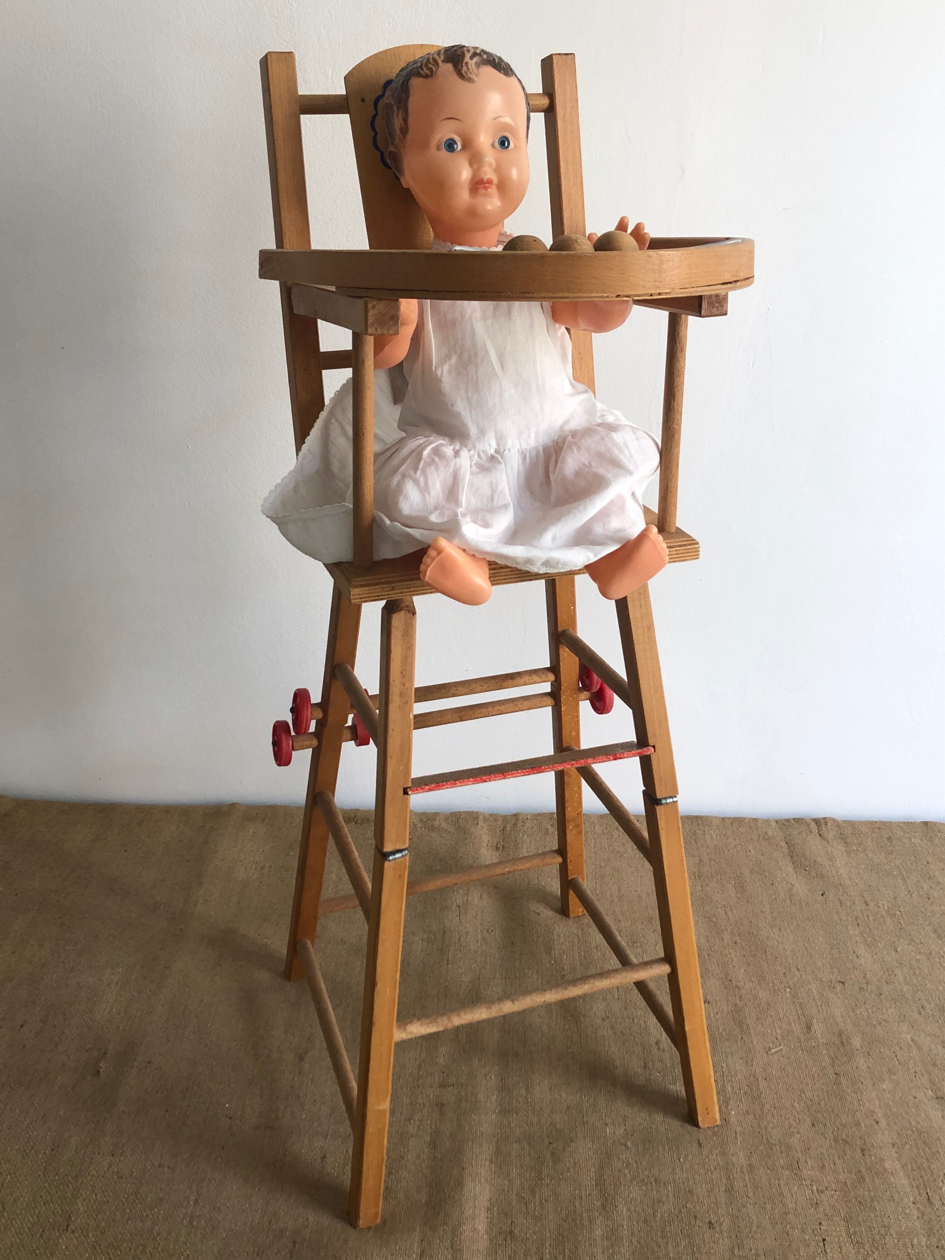 Doll high chair, Antique toy